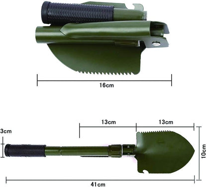 مجرفة قابلة للطي، مجرفة صغيرة متعددة الوظائف قابلة للطي للنجاة، اداة حفر محمولة للبستنة والتخييم والمشي لمسافات طويلة وشنطة الظهر وصيد الاسماك