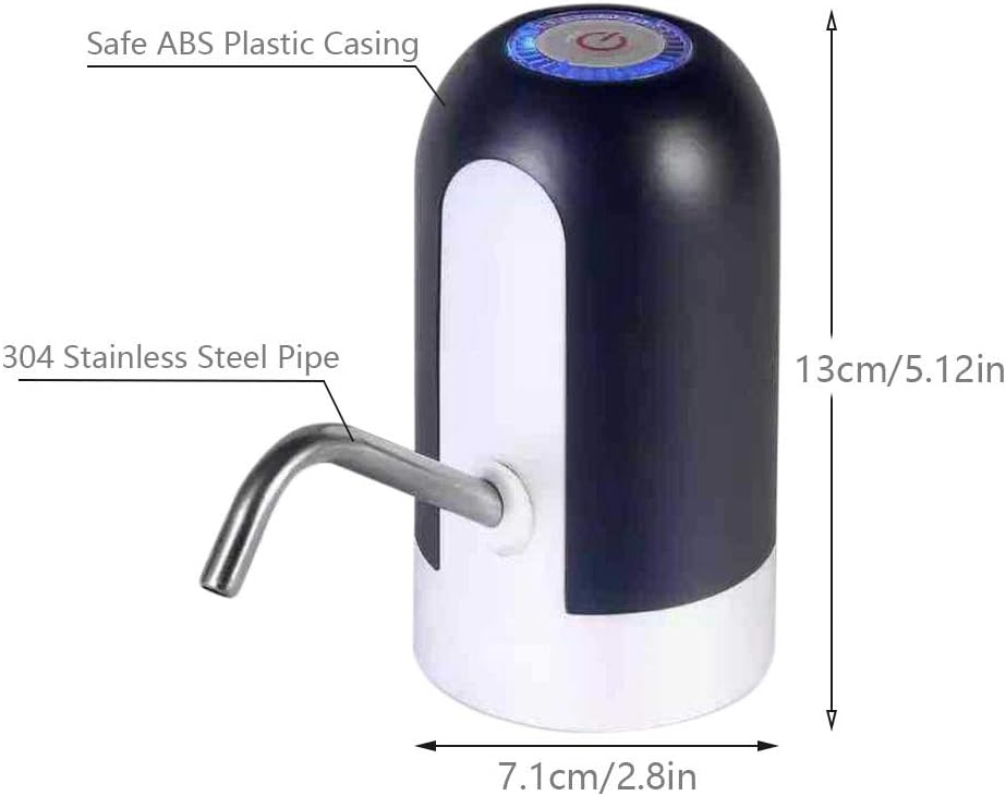 مضخة زجاجة مياه سعة 5 جالون قابلة للشحن بمنفذ USB للشرب التلقائي محمولة للتخييم