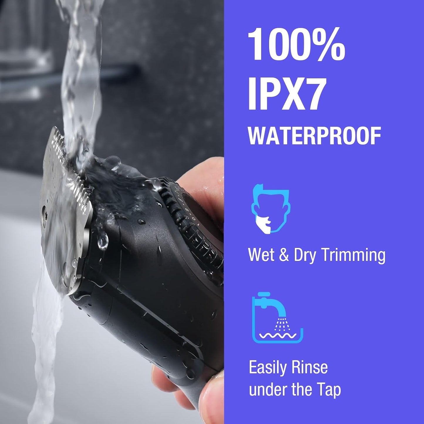 سوبرينت ماكينة تشذيب اللحية الدقيقة القابلة للتعديل للرجال مع بطارية ليثيوم ايون - شحن سريع - استخدام طويل الامد - 19 طول دقيق مدمج قابل للتعديل - شحن USB