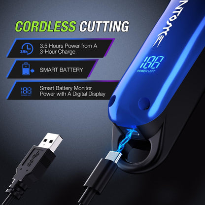 سوبرينت ماكينة حلاقة الشعر للرجال، مجموعة ماكينة حلاقة شعر لاسلكية مع نوع سي قابلة لاعادة الشحن، 7000 دورة في الدقيقة