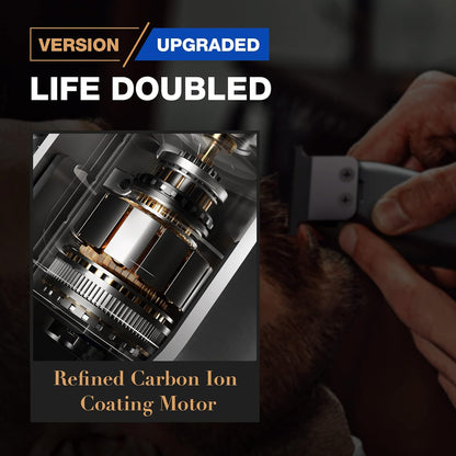 سوبرينت® ماكينة حلاقة احترافية للرجال، مجموعة قص الشعر وشفرة على شكل حرف T بدون فجوة، مجموعة ماكينة حلاقة لاسلكية مع شاشة LED لهدايا الرجال (فضي)